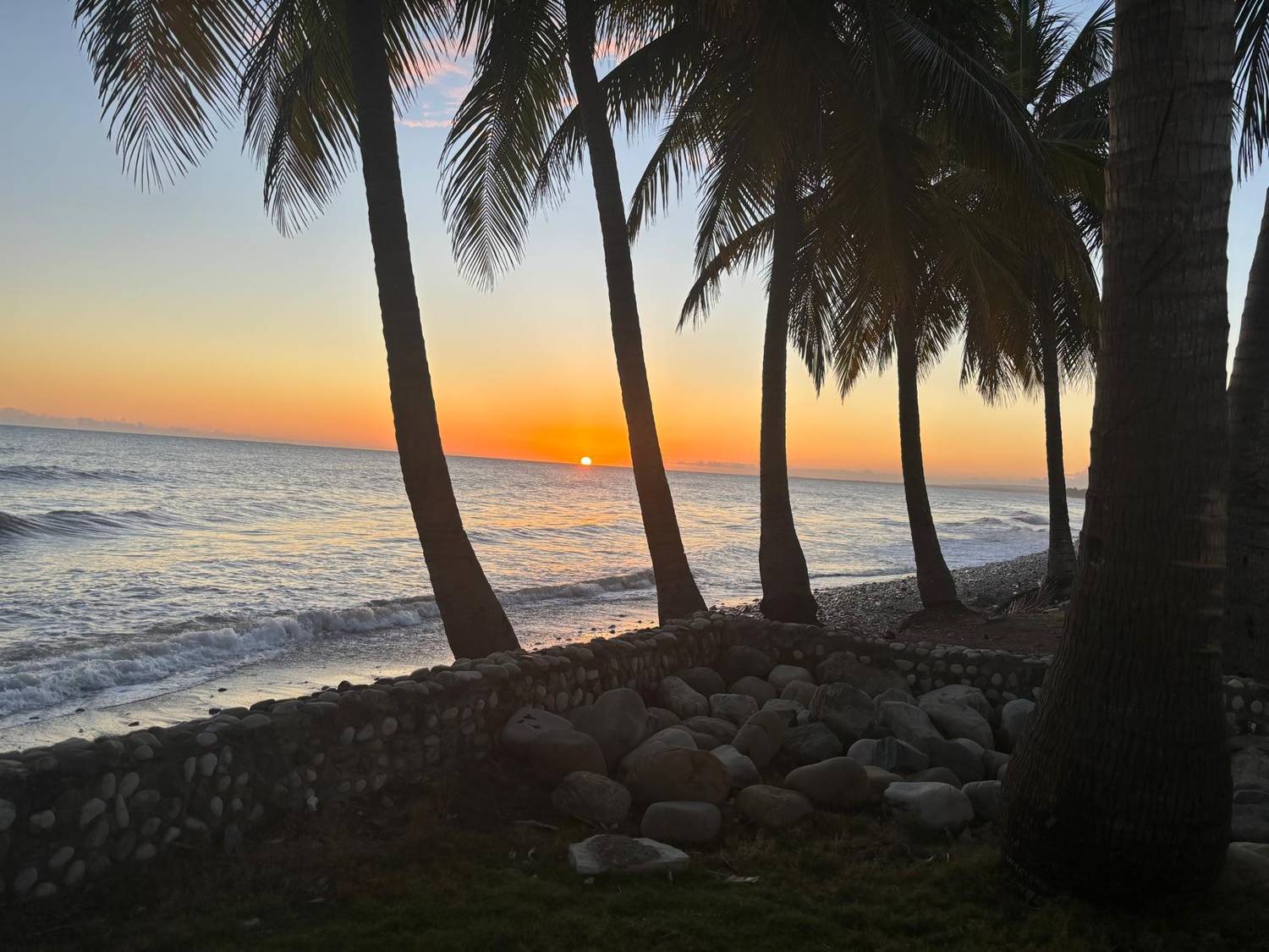 Coucher de soleil sur la mer des Caraïbes